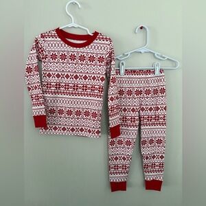 Lake Red and White Snowflake Pajamas